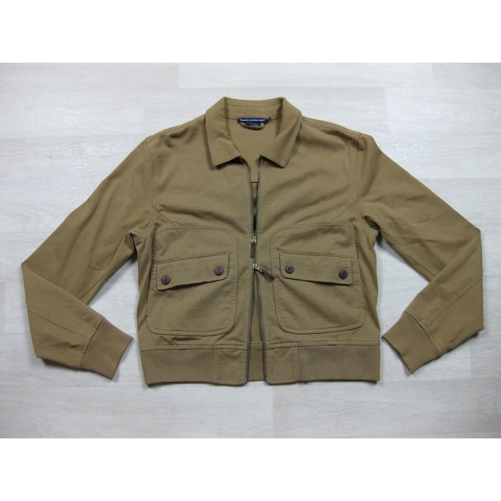 Vintage 90s Y2K Ralph Lauren Golf Harrington Jacket Women's (M) Double Zip Light